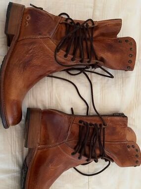 BED|STÜ Women’s Leather Boots – Size 8.5 Cognac Brown